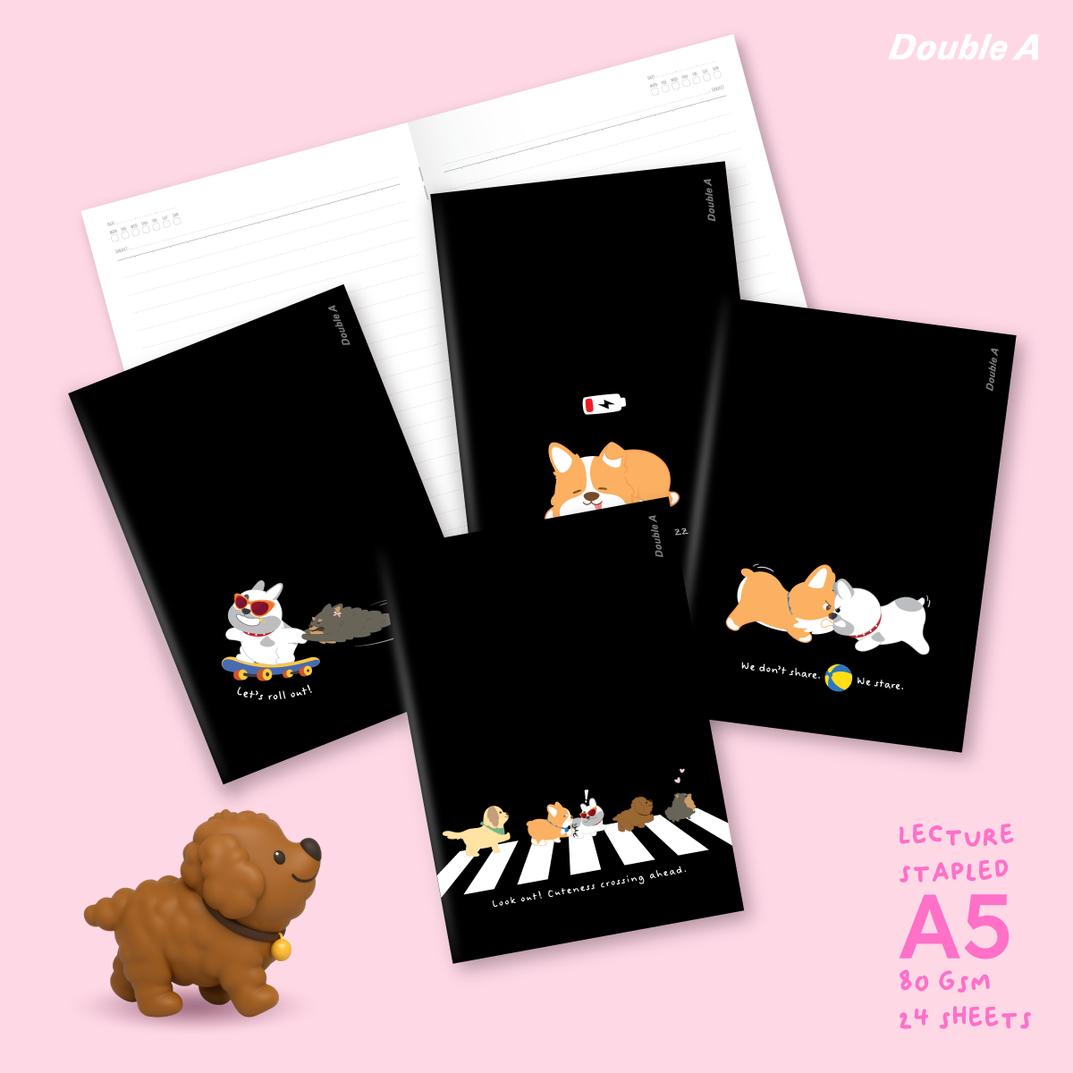 (12 เล่ม) สมุดมุงหลังคา A5 80แกรม 24แผ่น ลาย Furever - Image 4