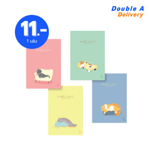 [11.11] สมุดบันทึกมุงหลังคา ลายน้องแมว ขนาด A6  เนื้อใน 80 แกรม มีเส้น 24 แผ่น