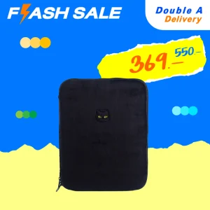 กระเป๋าแท็บเล็ต 12.9 นิ้ว ลาย Baan Maew สีดำ (แมวโกญจา)