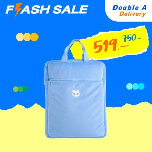 กระเป๋าโน้ตบุ๊ก 16 นิ้ว ลาย Baan Maew สีฟ้า (แมวขาวมณี)