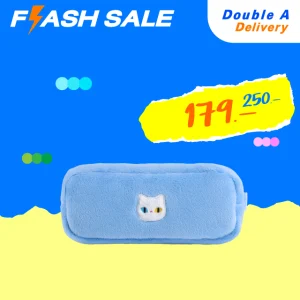 กระเป๋าเครื่องเขียน ลาย Baan Maew สีฟ้า (แมวขาวมณี)