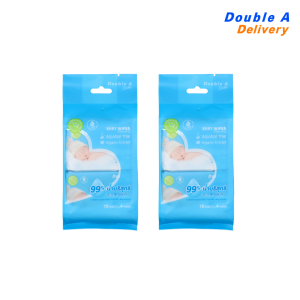 [แพ็กคู่] เบบี้ ไวพส์ เพียว วอเตอร์ บรรจุ 10 แผ่น/แพ็ก (แพ็ก 4)