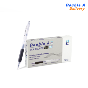 [ยกกล่อง 12 ด้าม] ปากกาเจล ดั๊บเบิ้ล เอ 0.5 มม. สีดำ  Midnight Black