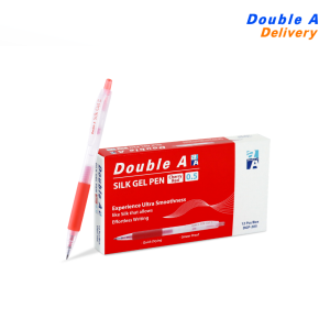[ยกกล่อง 12 ด้าม] ปากกาเจลดั๊บเบิ้ล เอ 0.5 มม. สีแดง Cherry Red