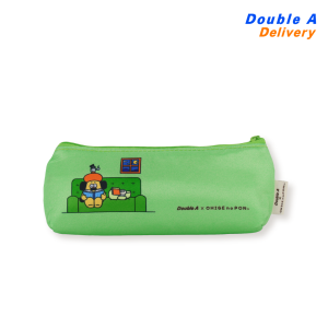 Double A กระเป๋าเครื่องเขียน ลาย OHIGE no PON สีเขียว