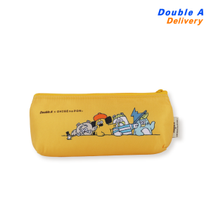 Double A กระเป๋าเครื่องเขียน ลาย OHIGE no PON สีเหลือง
