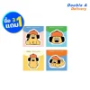 [3 แถม 1] Double A กระดาษโน้ตไดคัท พิมพ์ลายการ์ตูน ขนาด 62x61mm 80แกรม 30แผ่น ลาย OHIGE no PON