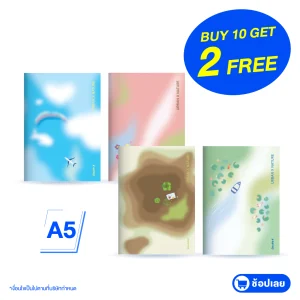 [10 แถม 2 ] สมุดมุงหลังคา A5 80แกรม 24 แผ่น ลาย UrbanXNature