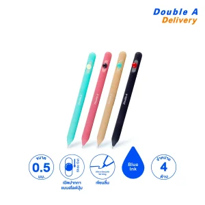 [ 4 ด้าม] ปากกาเจลรุ่น Popsy 0.5 มม. หมึกสีน้ำเงิน คละสี