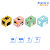 [Pre-Order](คละสี 4 ชิ้น)กระดาษโน้ต 80แกรม 600แผ่น เนื้อในคละสี ลาย Ban Maew